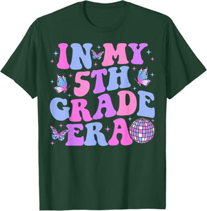 In My 5th Grade Era Back To School Fifth Grade Teacher T-Shirt - T-Shirt | Forest