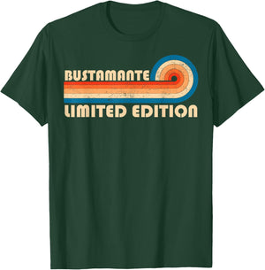BUSTAMANTE Surname Retro Vintage 80s 90s Birthday Reunion T-Shirt - T-Shirt | Forest