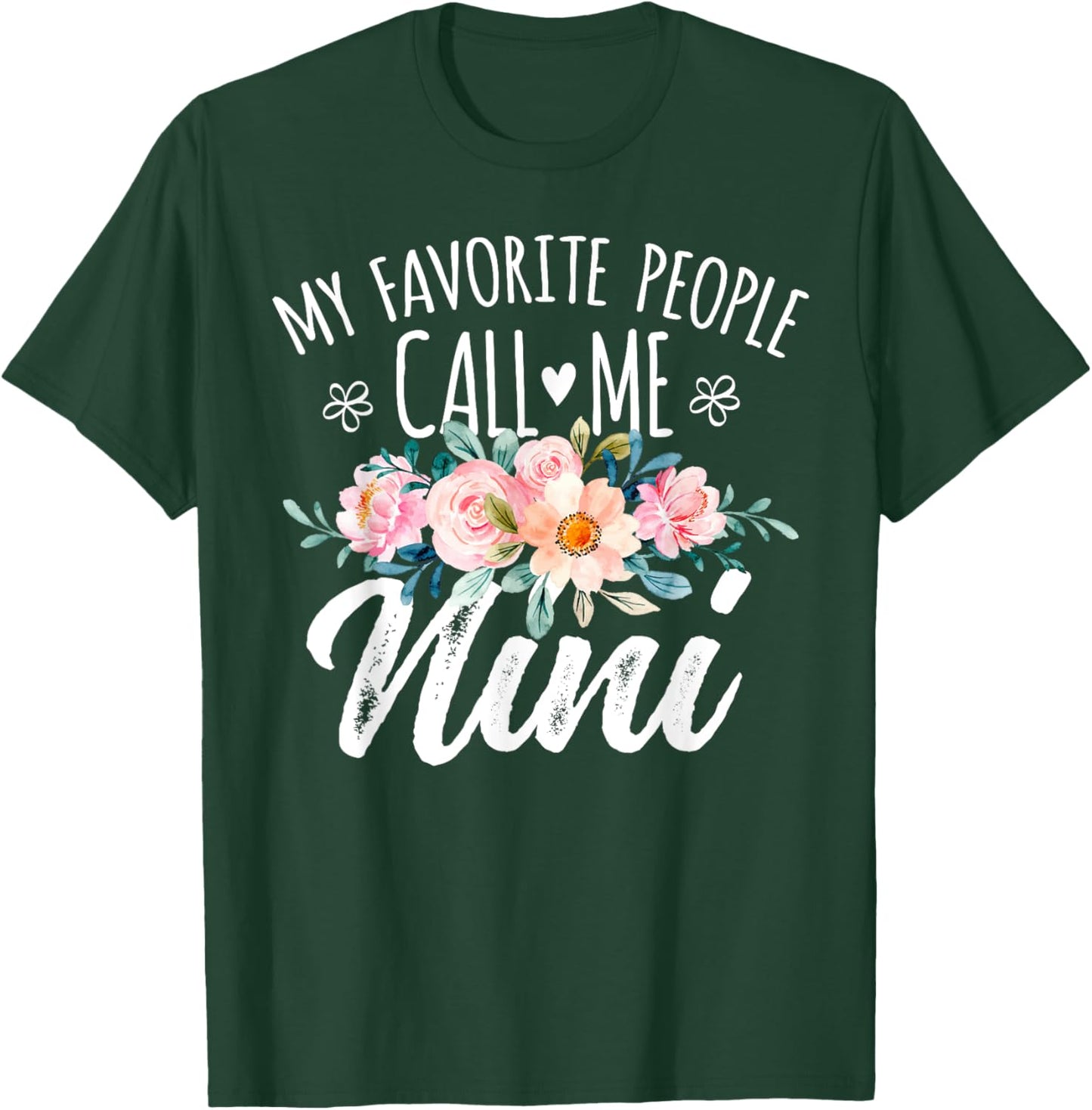 Best Nini Gifts For Mother's Day My Favorite People Call Me Nini Floral Birthday Nini T-Shirt - T-Shirt | Forest