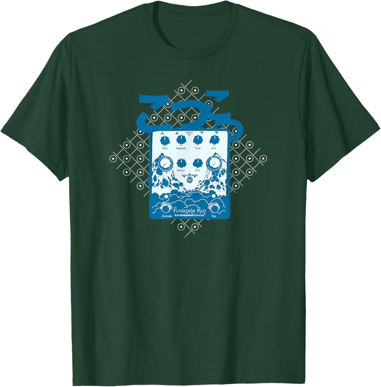 Kotsu Kotsu + Avalanche Run :: Music, Guitar Pedal, Creative T-Shirt - T-Shirt | Forest