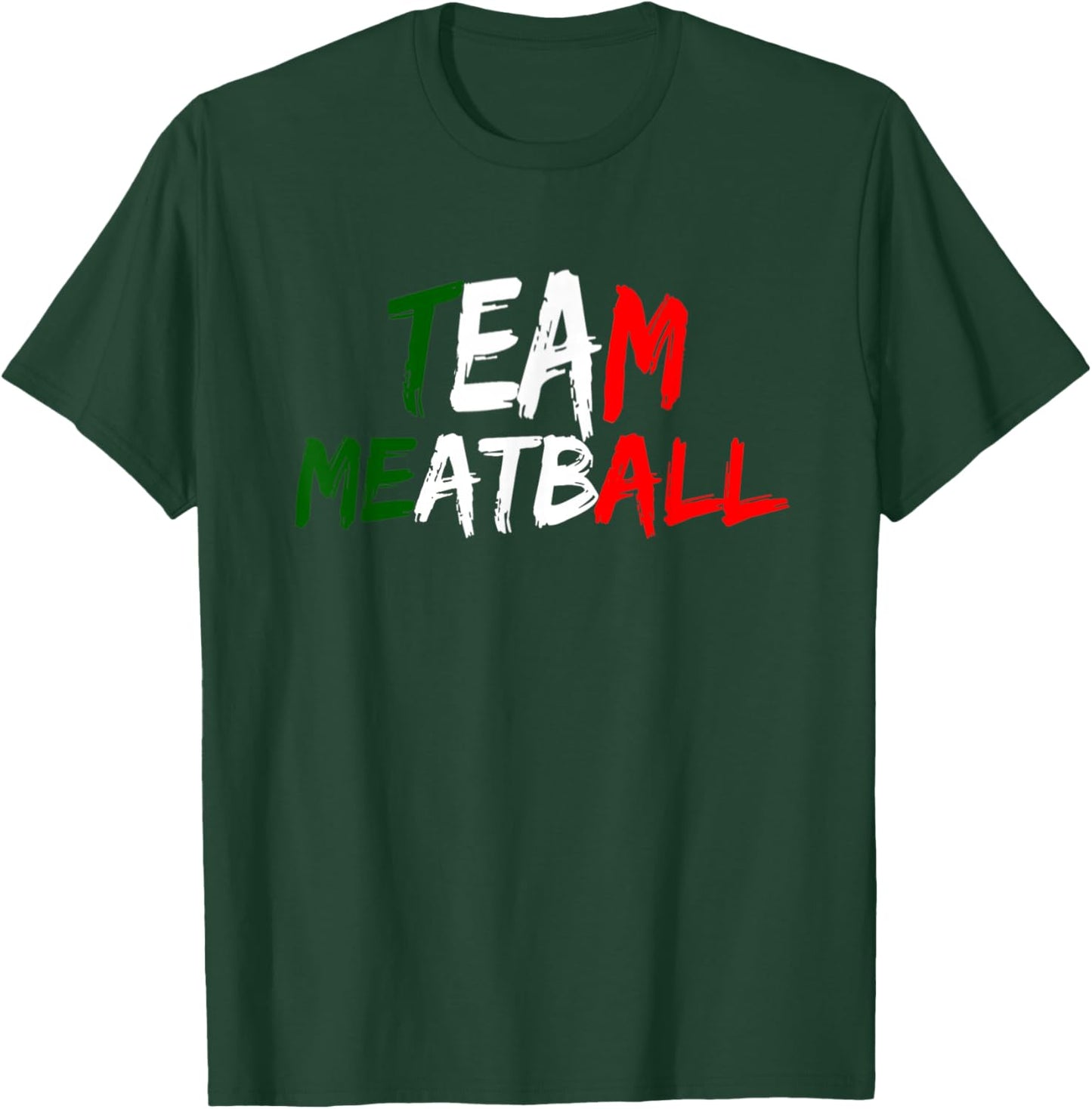 Team Meatball New Jersey Garden NJ Shore Italian Flag T-Shirt - T-Shirt | Forest