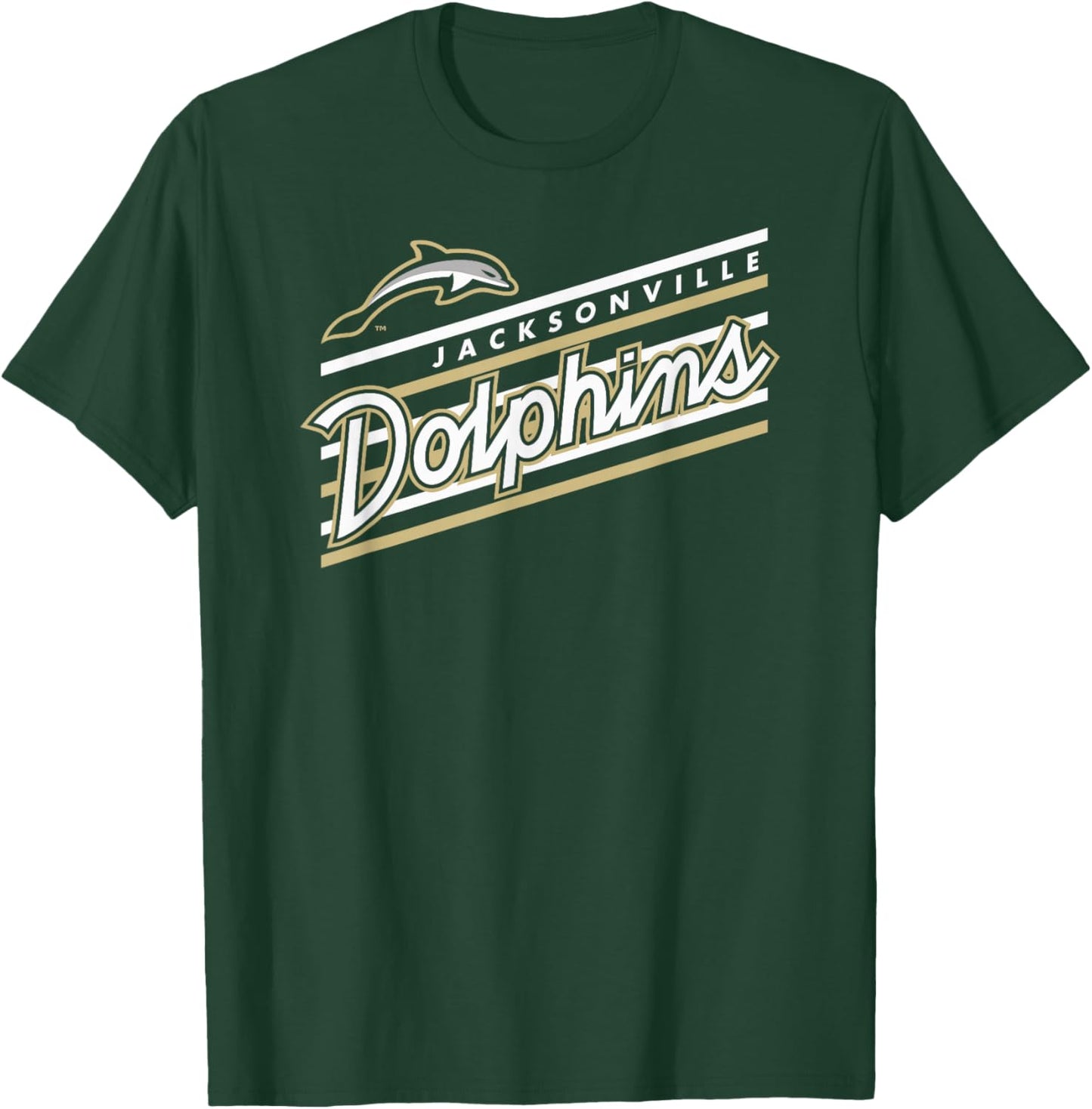 Jacksonville Dolphins Retro Performer Green T-Shirt - T-Shirt | Forest