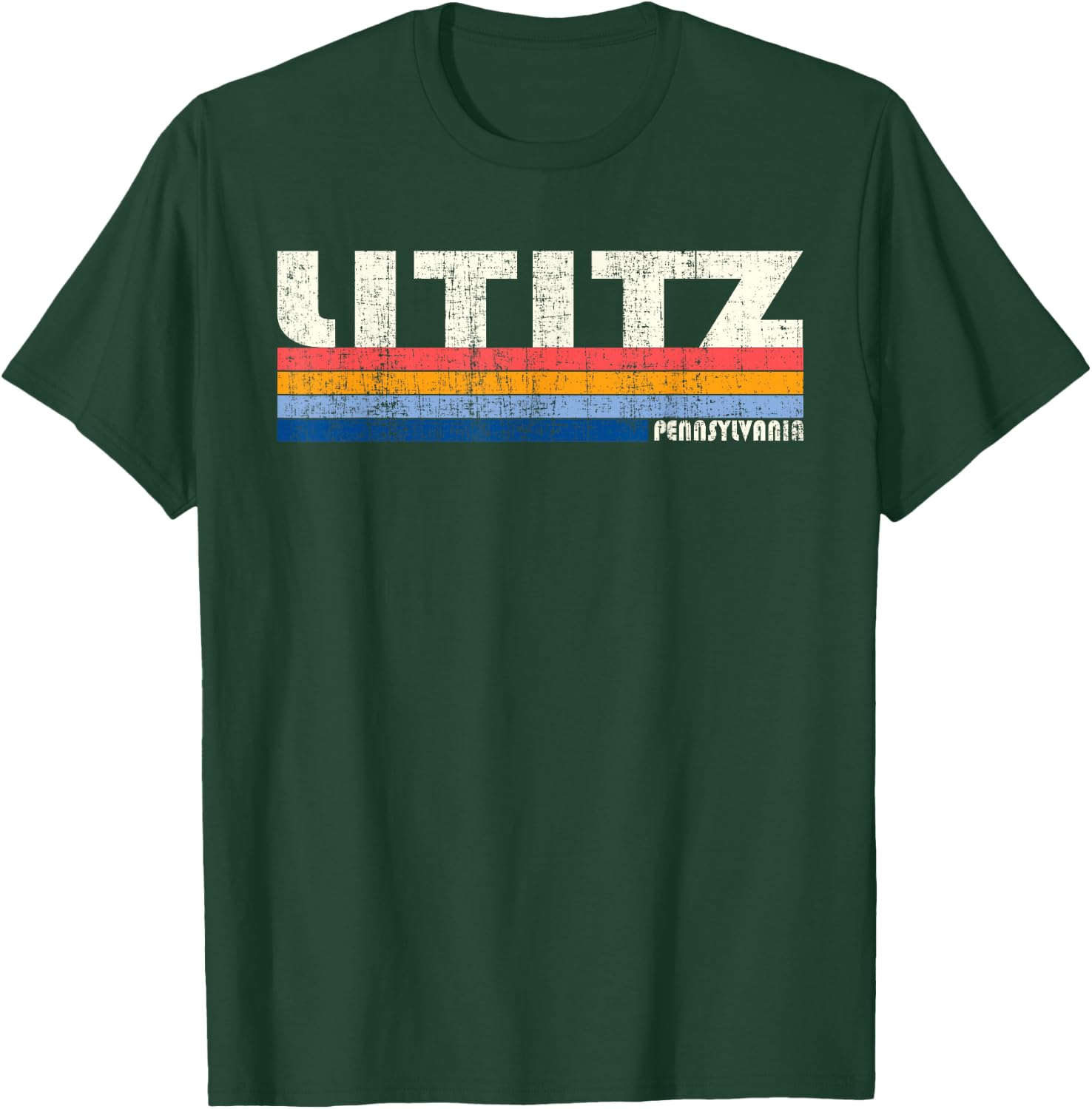 Vintage 70s 80s Style Lititz PA T-Shirt - T-Shirt | Forest