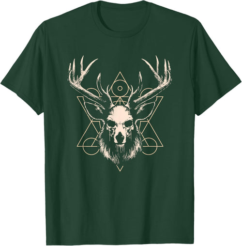 Unholy Deer Skull Design with Occult Symbols
