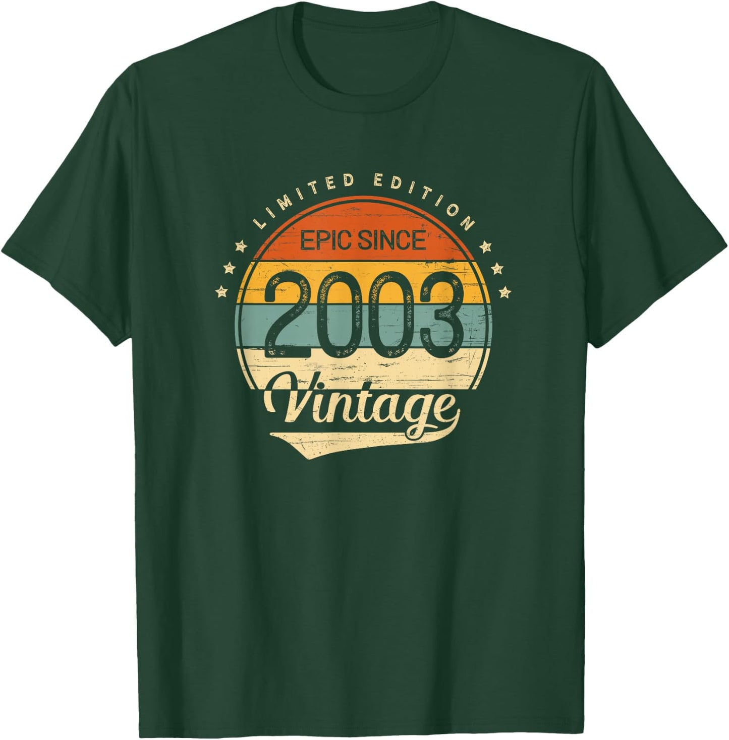 23rd Birthday Men Women Classic Vintage 2003 Limited Edition T-Shirt - T-Shirt | Forest