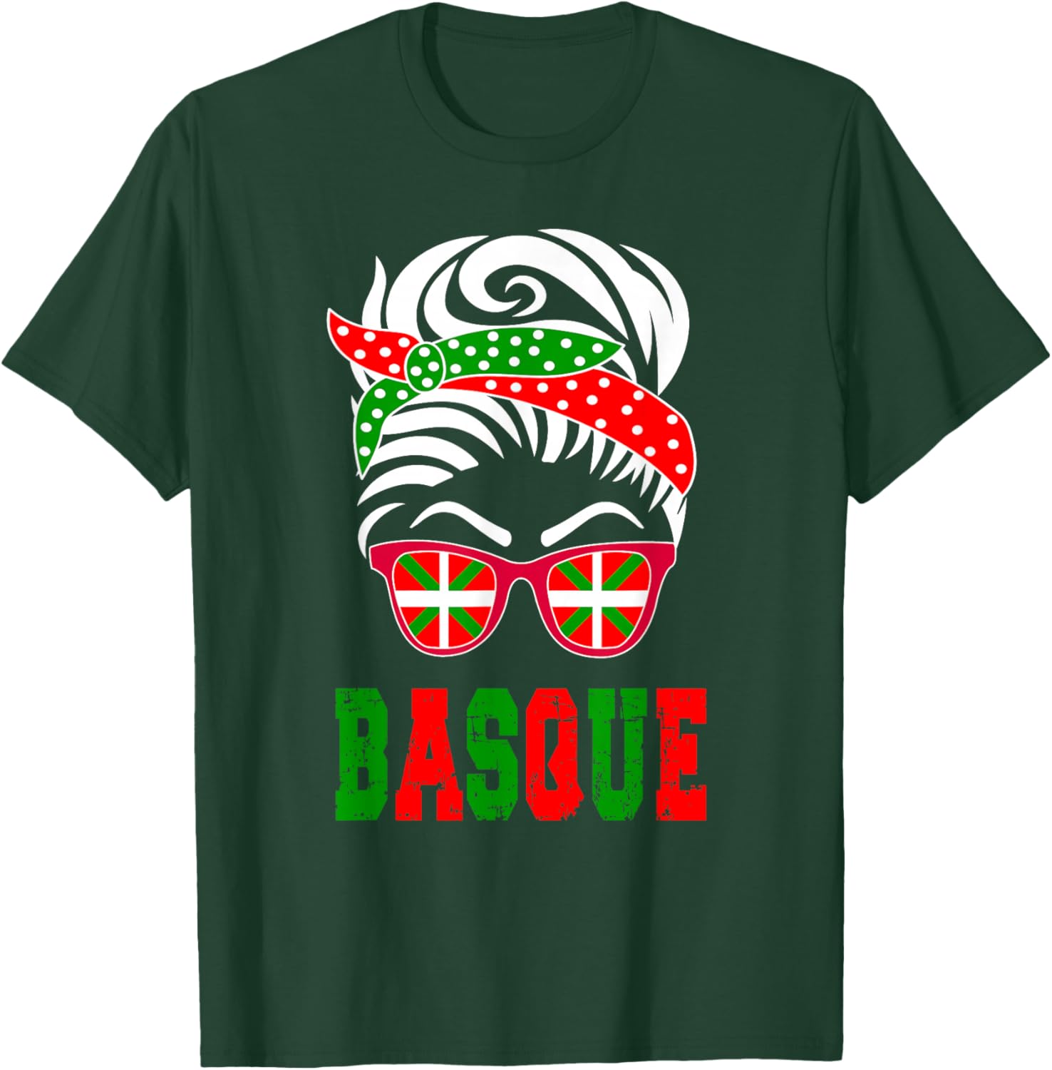 Basque country flag Basque girl T-Shirt - T-Shirt | Forest