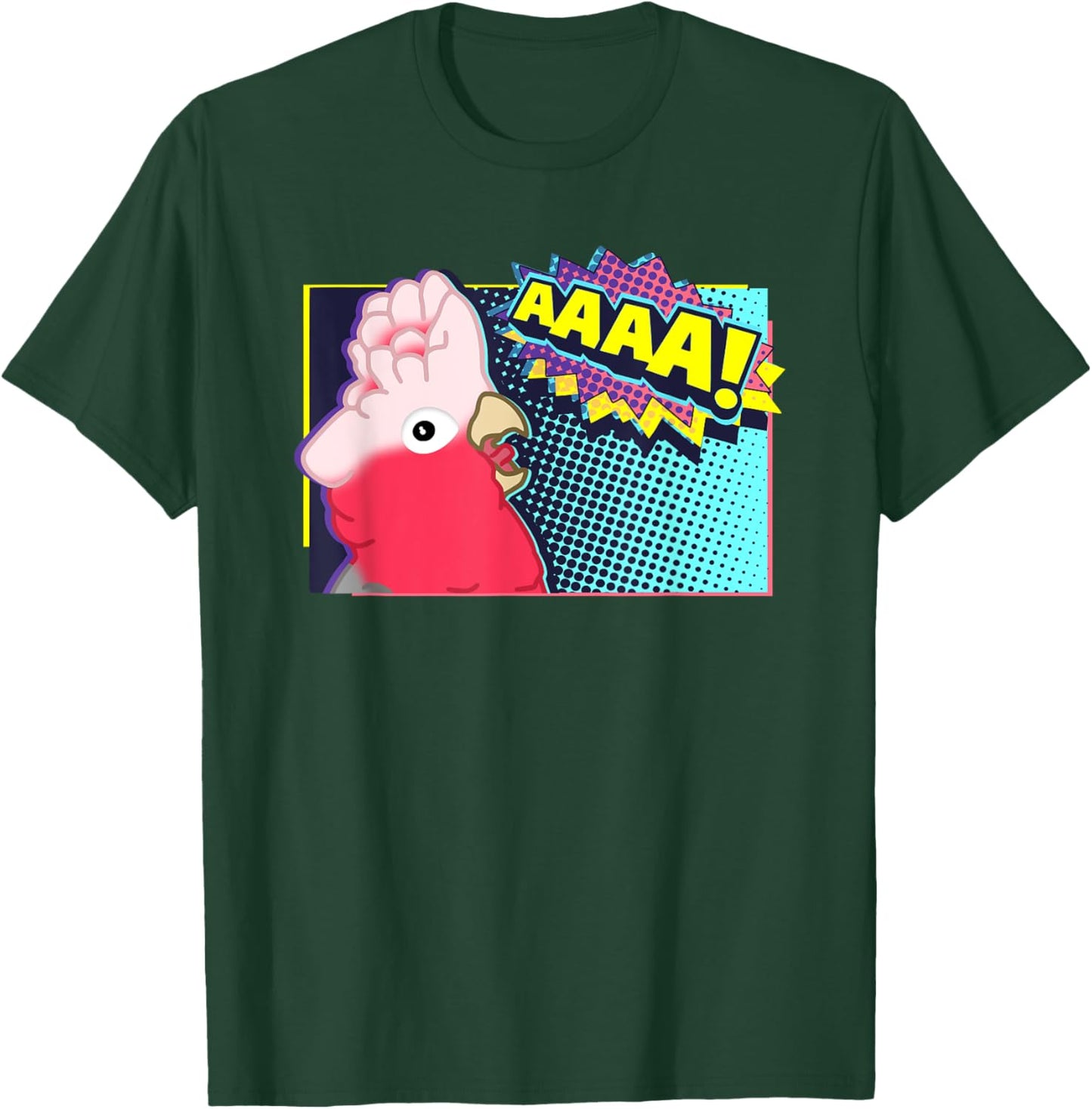 Screaming Galah Cockatoo Comic, Birb Memes, Funny parrot T-Shirt - T-Shirt | Forest