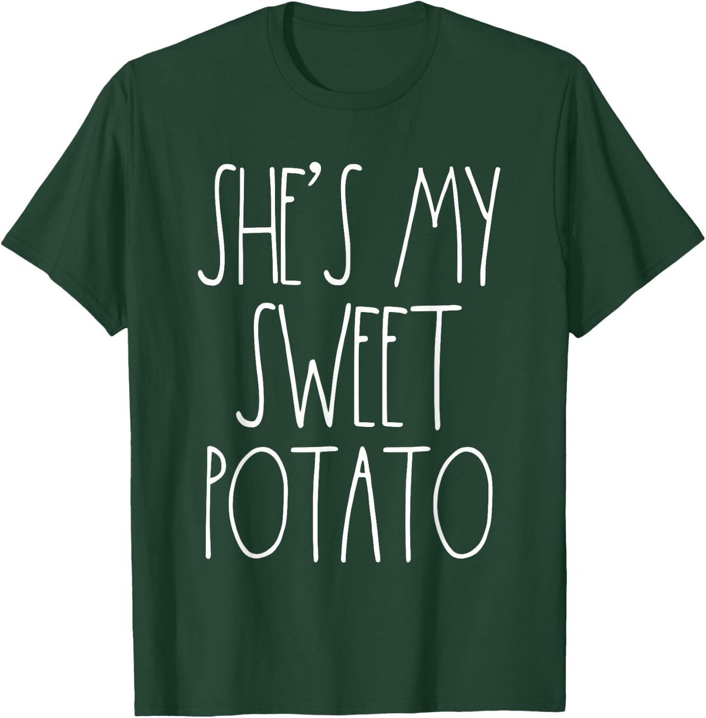 She's My Sweet Potato I Yam Set Couples Thanksgiving Shirts T-Shirt - T-Shirt | Forest