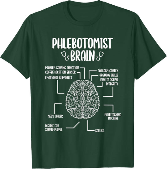Phlebotomist Essentials Phlebotomy Doctor Accessoires T-Shirt - T-Shirt | Forest
