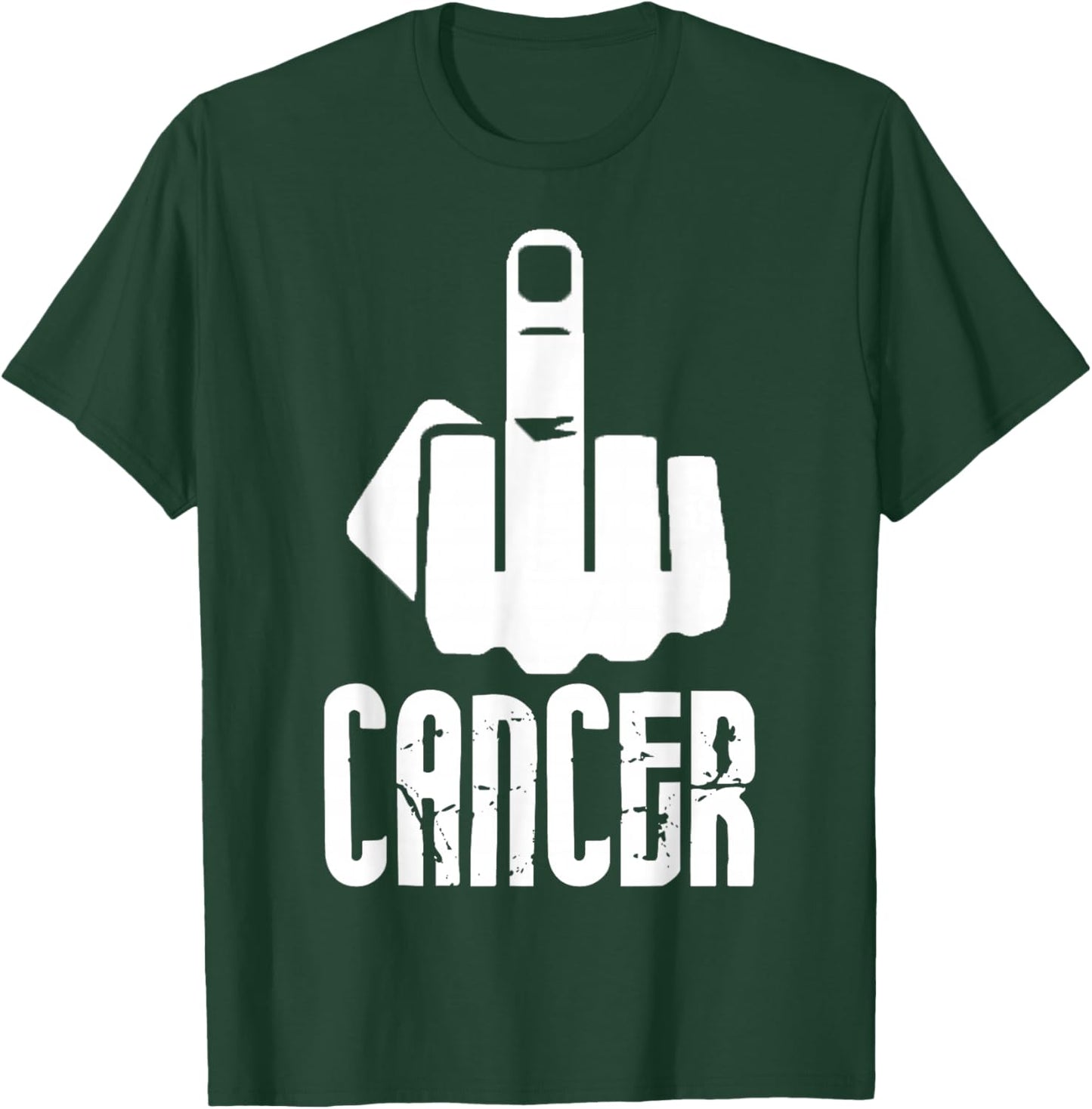 Fuck Cancer Middle Finger T-Shirt - T-Shirt | Forest