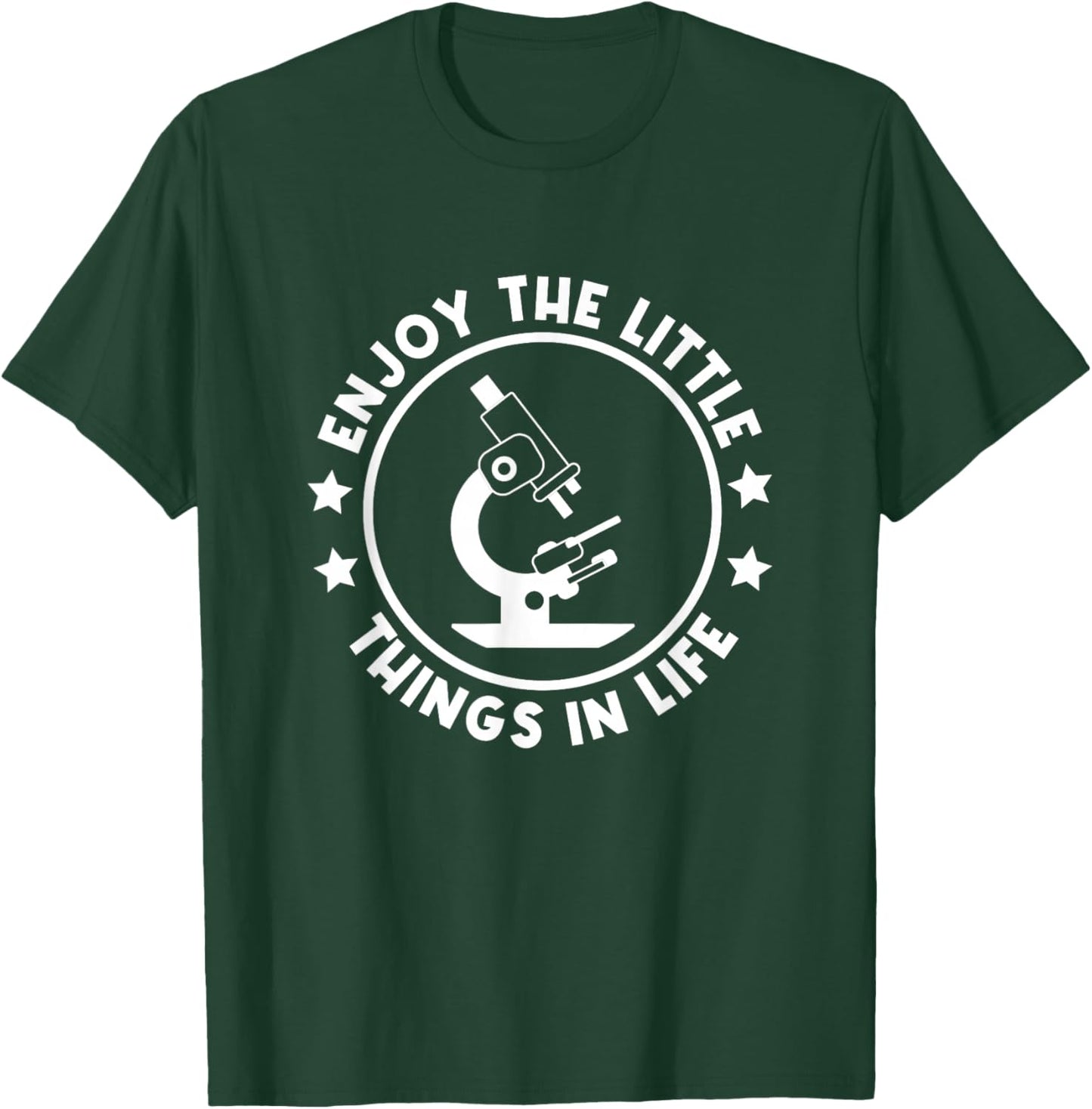 Funny Science Biology Graphic Design Scientific Microscope T-Shirt - T-Shirt | Forest