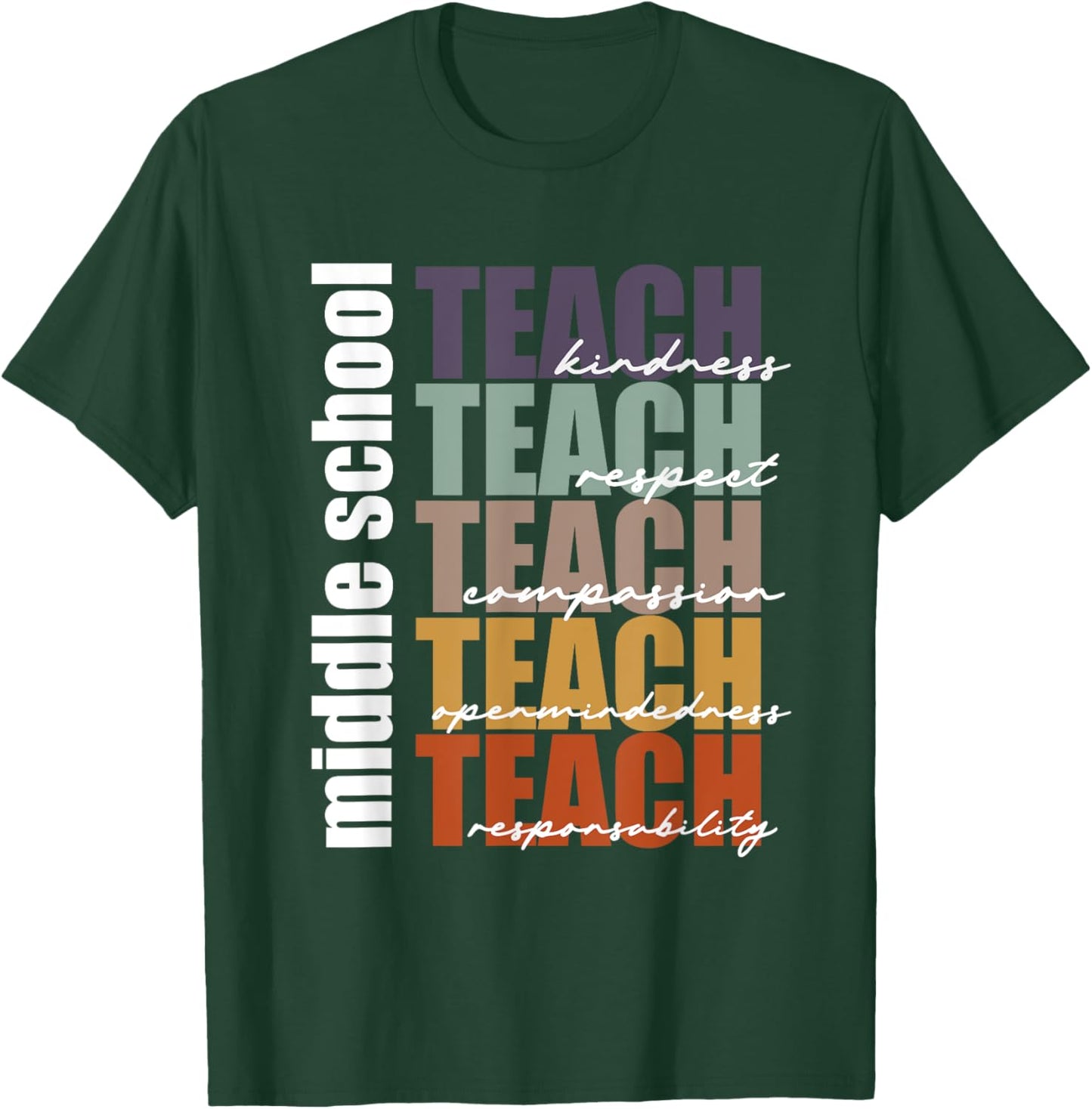 Middle School Teach Middle School Teacher Back to School T-Shirt - T-Shirt | Forest