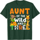 Aunt Of The Wild and Three Zoo Theme Party Safari Jungle T-Shirt - T-Shirt | Forest