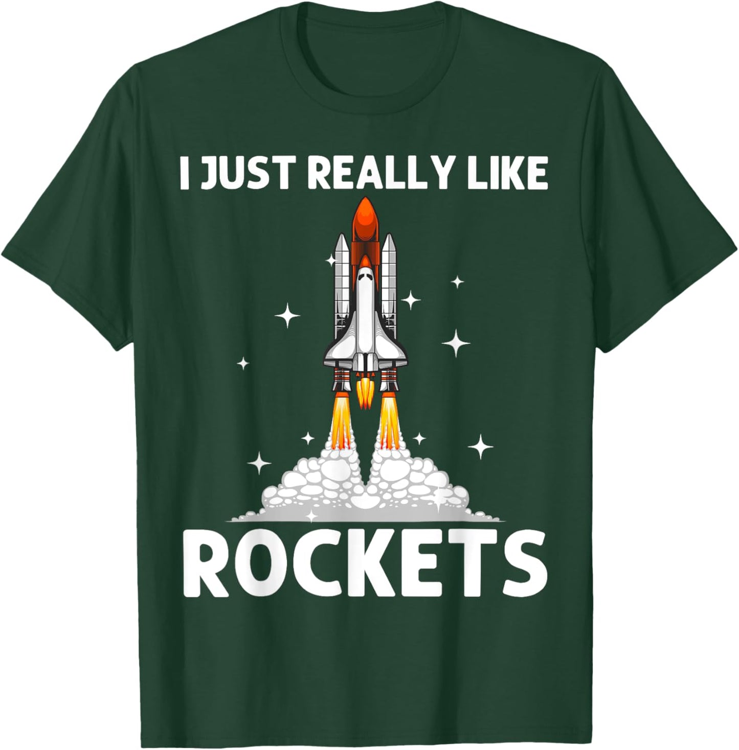 Cool Rocket Design Women Space Rocket Ship Vehicle T-Shirt - T-Shirt | Forest
