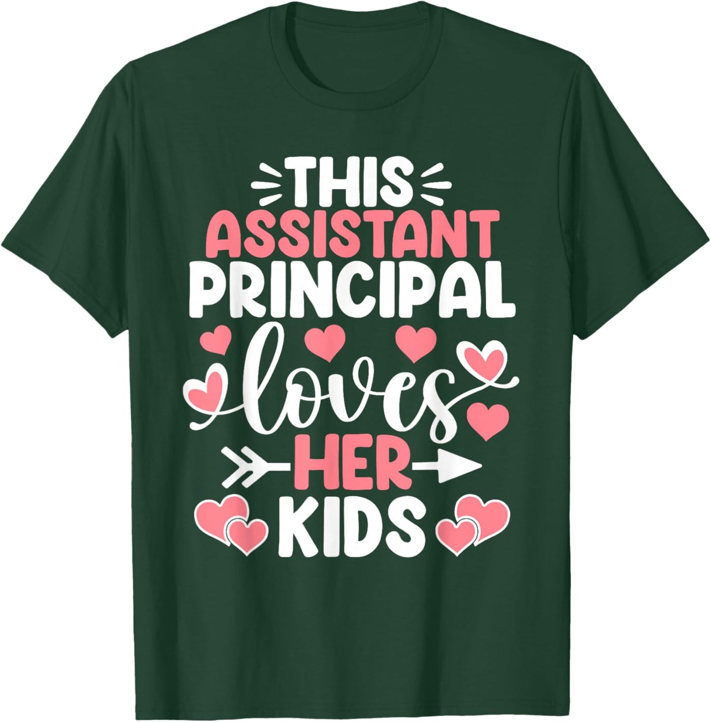 This Assistant Principal Loves Her Kids Valentine's Day T-Shirt - T-Shirt | Forest