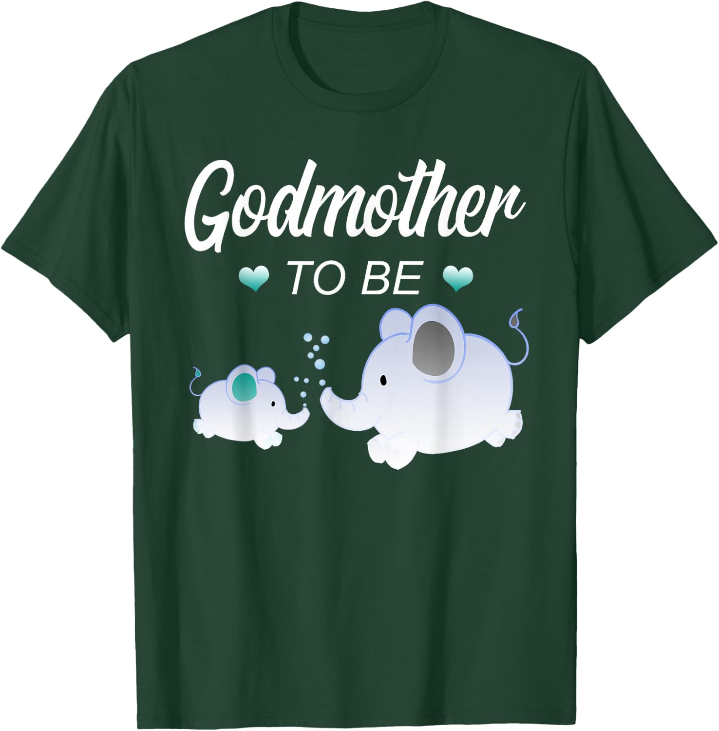 Godmother To Be Elephant Baby Shower For Boy T-Shirt - T-Shirt | Forest