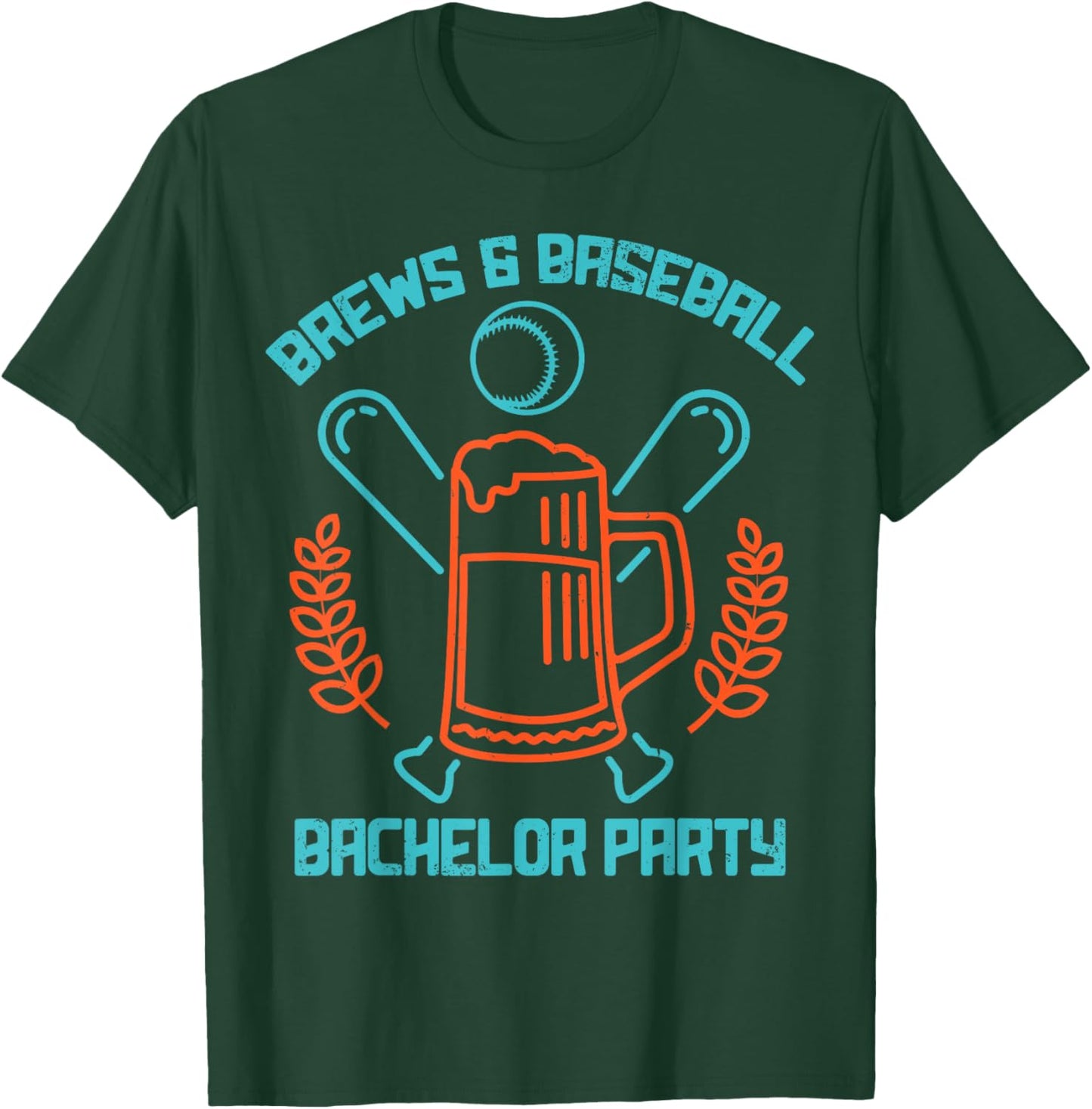 Brews & Baseball Bachelor Party, Best Baseball Fan or Player T-Shirt - T-Shirt | Forest