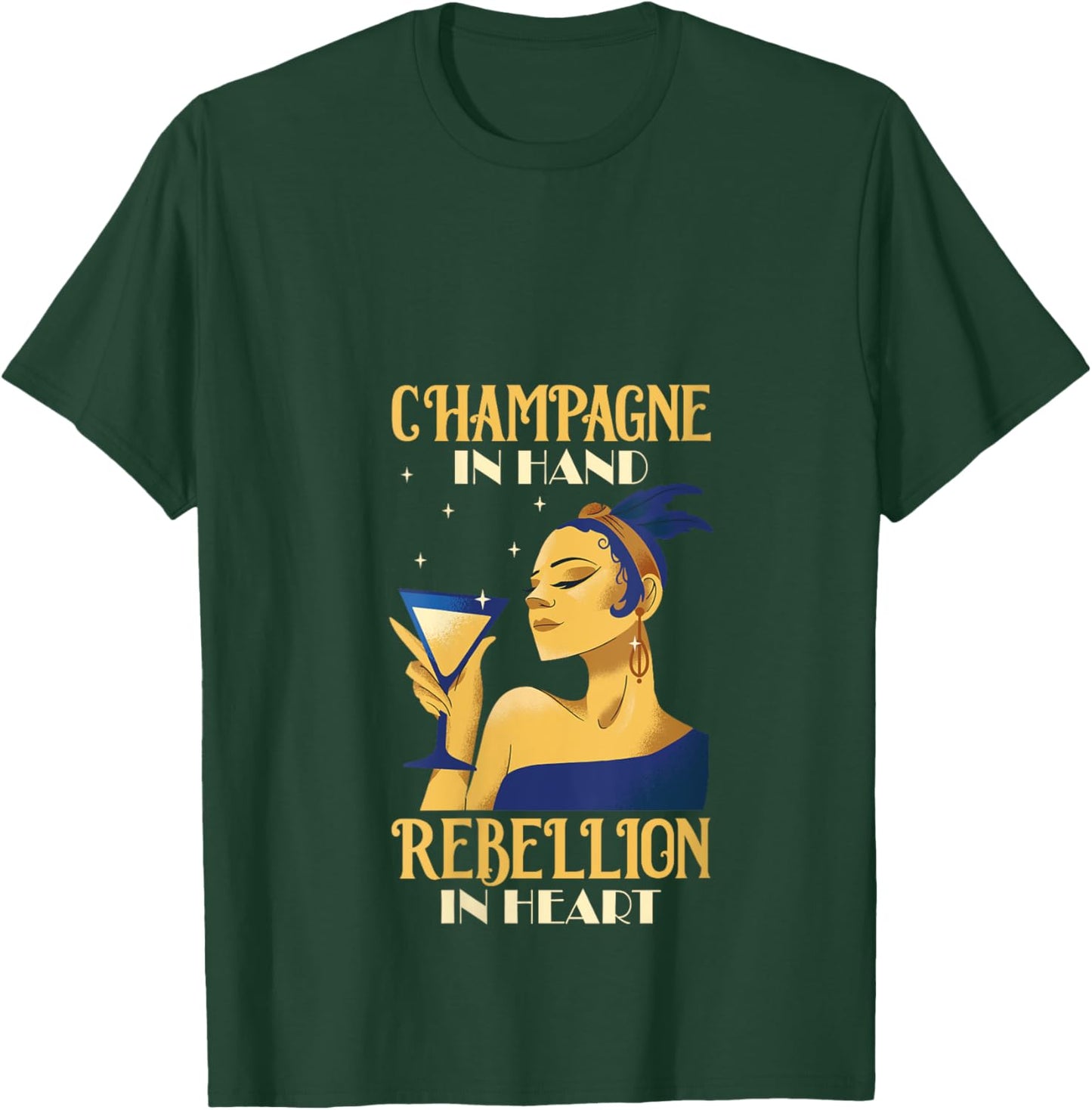 20s Themed Party Outfits Roaring 20s Flapper Dress Girl V-Neck T-Shirt - T-Shirt | Forest