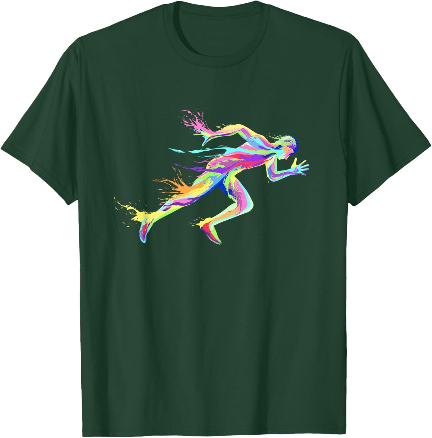 Sprinter Track and Field Runner Running Marathon T-Shirt - T-Shirt | Forest