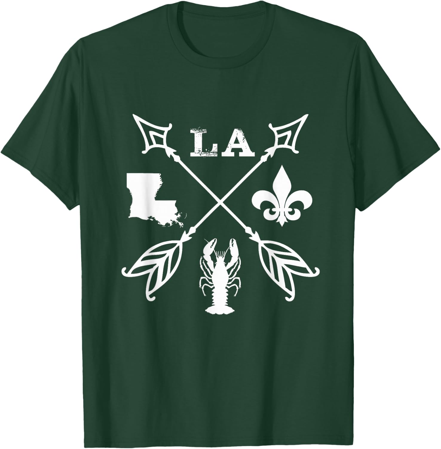Louisiana Arrow t Shirt New Orleans Mardi Gras T-Shirt - T-Shirt | Forest