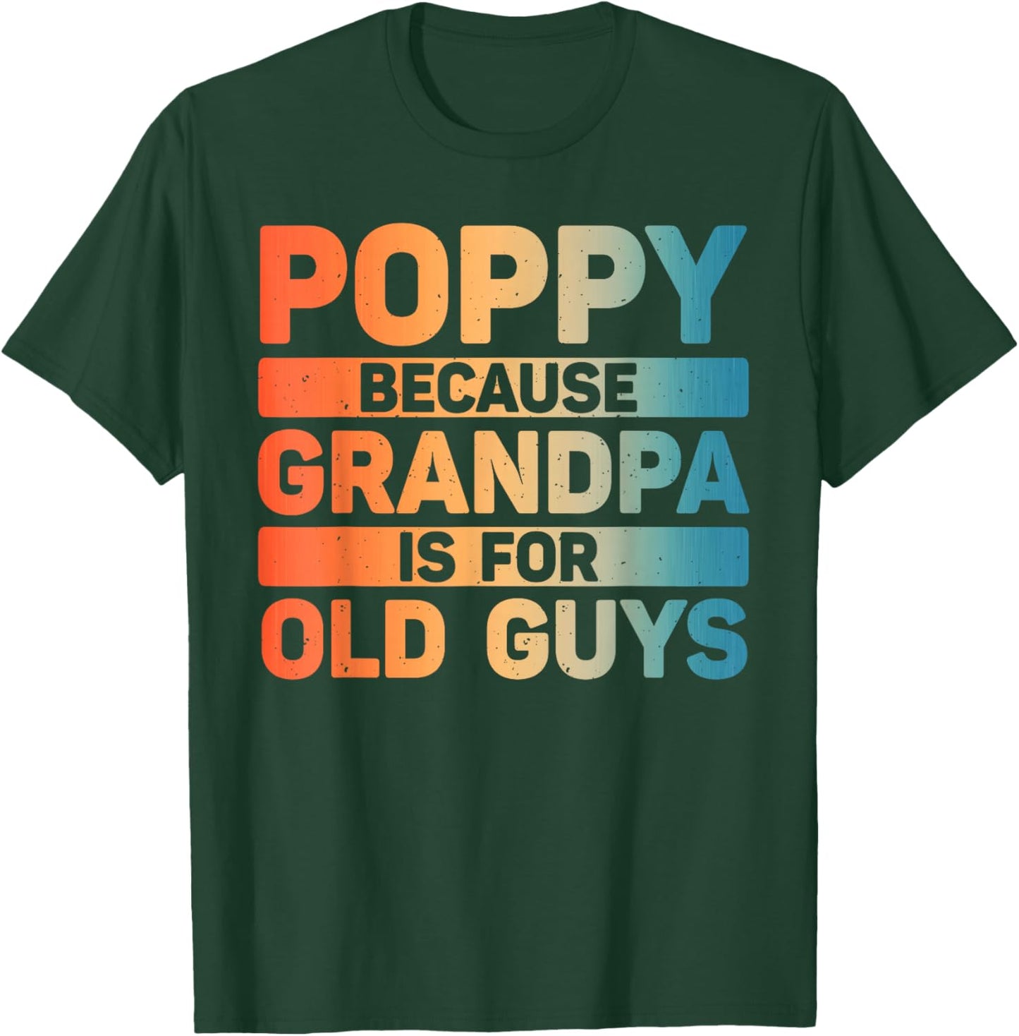Poppy Design For Grandpa From Grandkids Father's Day Poppy T-Shirt - T-Shirt | Forest