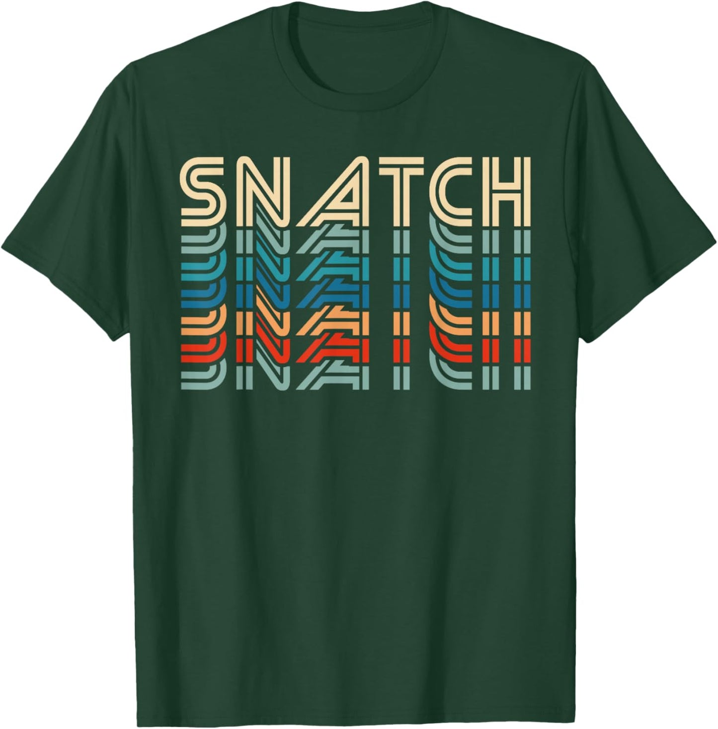 Snatch Retro Vintage Funny Fitness Workout Gym Exercise , Black, S T-Shirt - T-Shirt | Forest