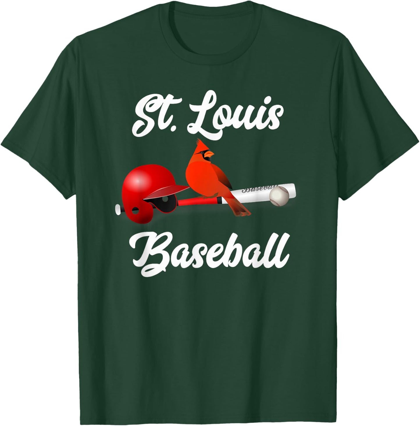 Classic St. Louis Missouri Baseball Fan Retro Vintage T-Shirt - T-Shirt | Forest