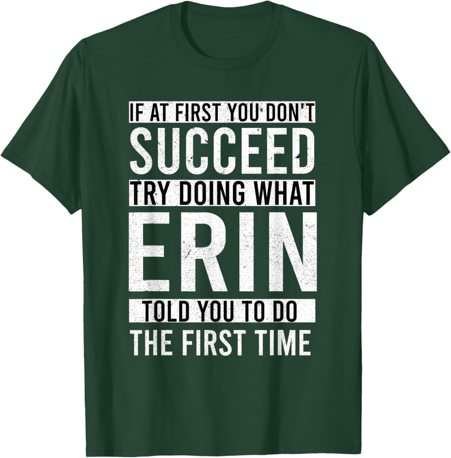 ERIN Gifts Personalized Funny Joke , Adults, , Black, Small, Short Sleeve, , Modern Lightweight, Cotton, Polyester T-Shirt - T-Shirt | Forest