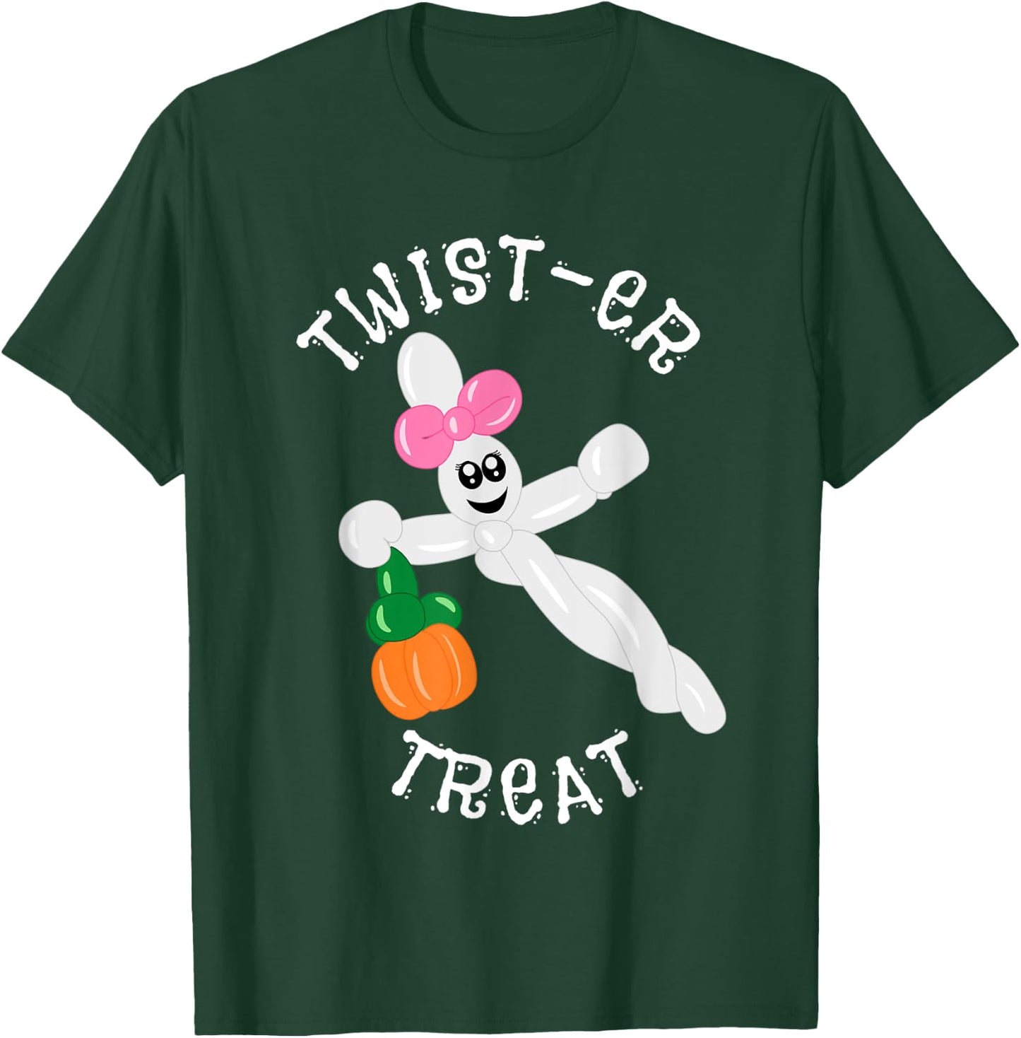 Balloon Animal Twister Treat Halloween Ghost Pumpkin T-Shirt - T-Shirt | Forest