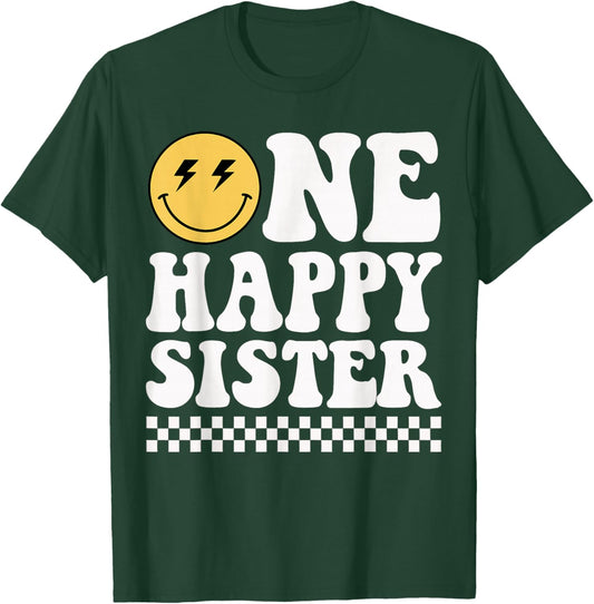 One Happy Dude Sister 1st Birthday Family Matching T-Shirt - T-Shirt | Forest