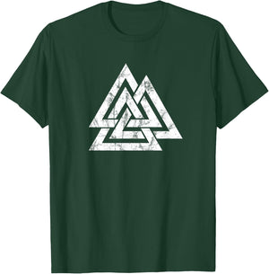 Valknut, Odin, Viking Symbol, Pagan Nordic Germanic T-Shirt - T-Shirt | Forest