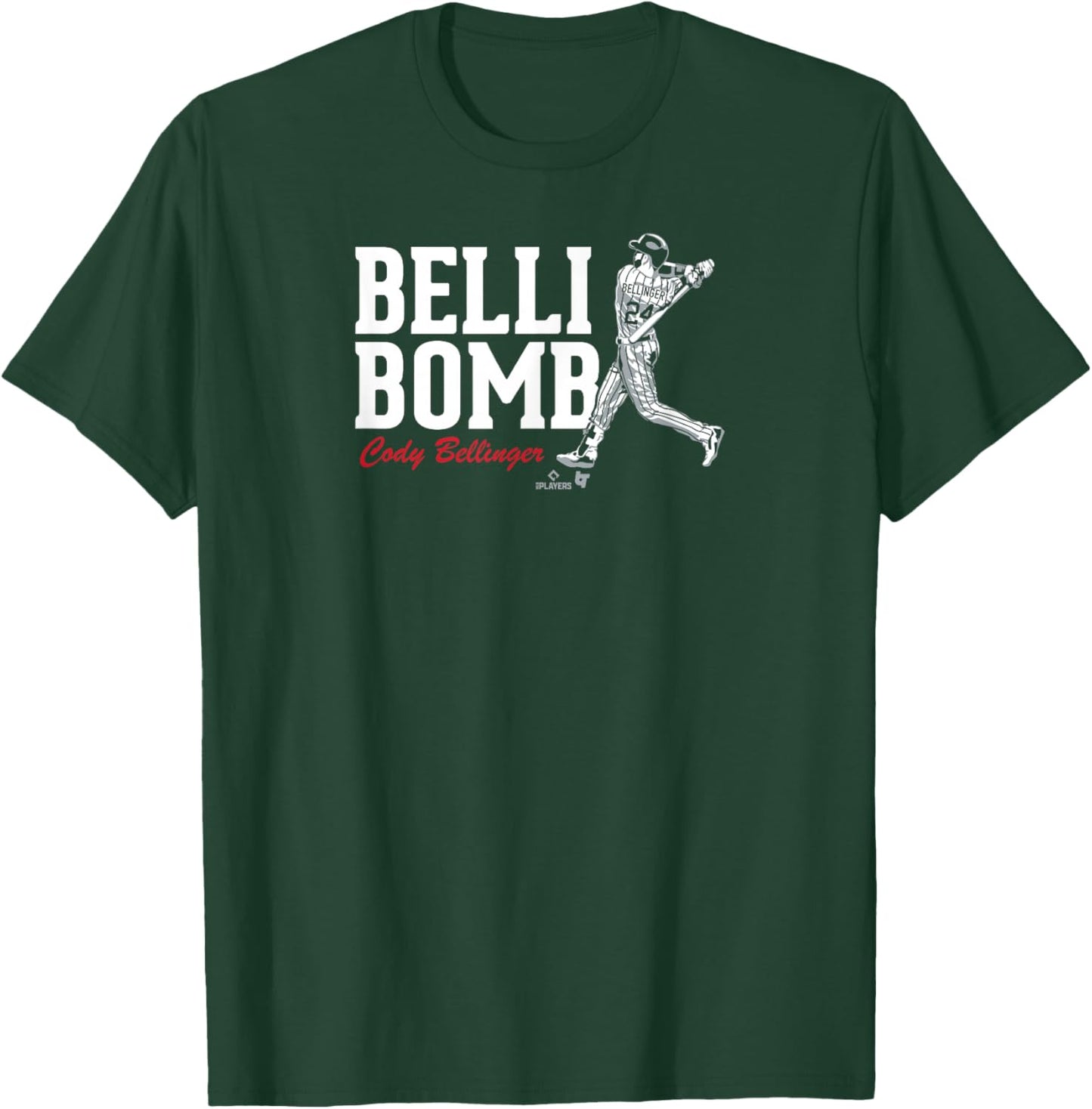 Cody Bellinger - Belli-Bomb Swing - Chicago Baseball T-Shirt - T-Shirt | Forest