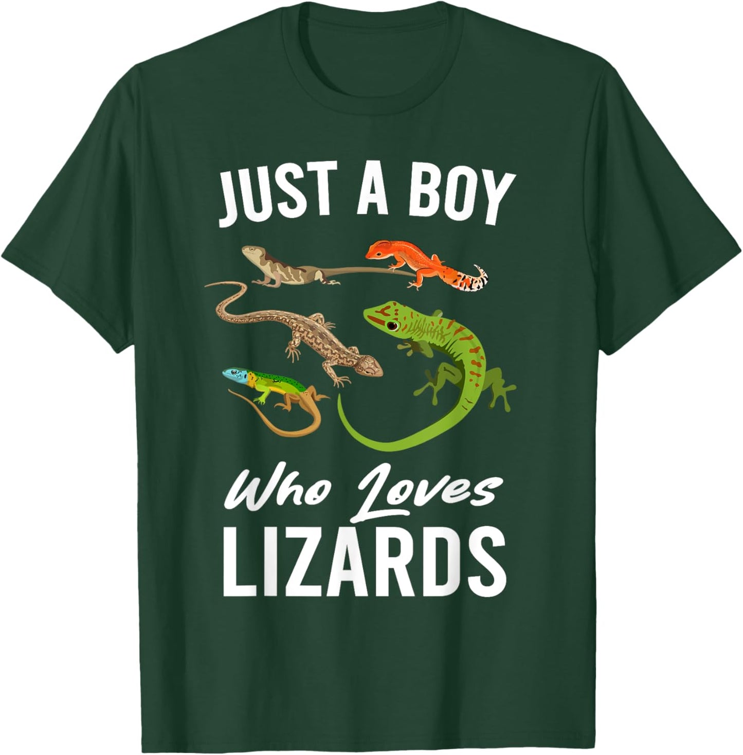 Just A Boy Who Loves Lizards Reptile kids Boys T-Shirt - T-Shirt | Forest