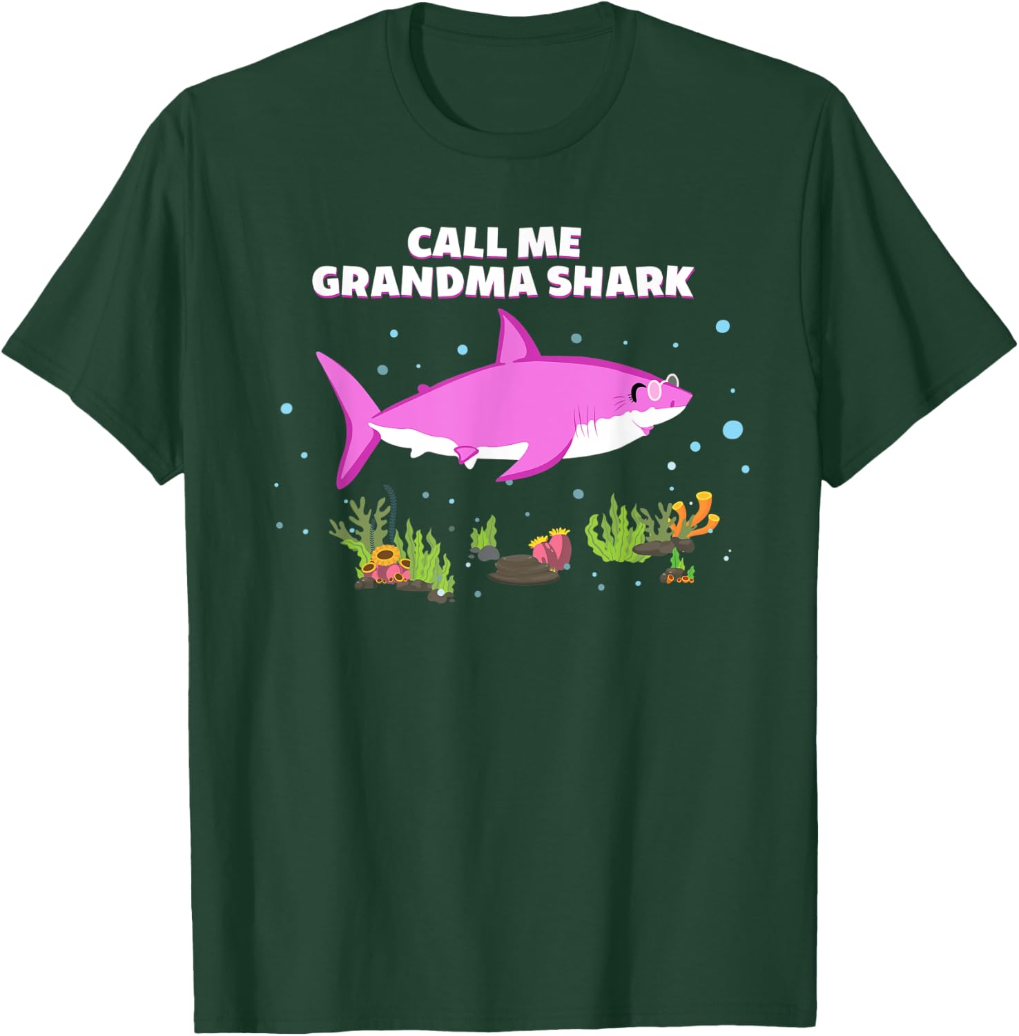 Funny Mothers Day Birthday Call Me Grandma Shark T-Shirt - T-Shirt | Forest