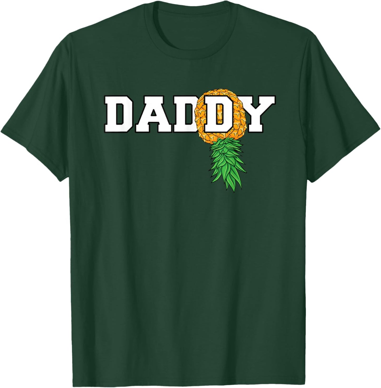 Upside Down Pineapple Swinger Daddy Men T-Shirt - T-Shirt | Forest