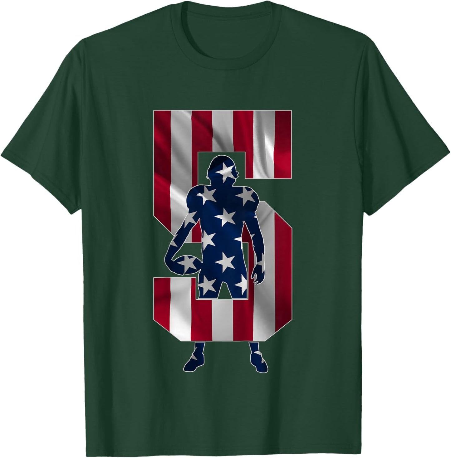 Number 5 Years Football 5th Birthday T-Shirt - T-Shirt | Forest