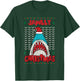 Jawlly X-mas Funny Shark Jaw Santa Ugly Christmas Jolly Pun T-Shirt - T-Shirt | Forest