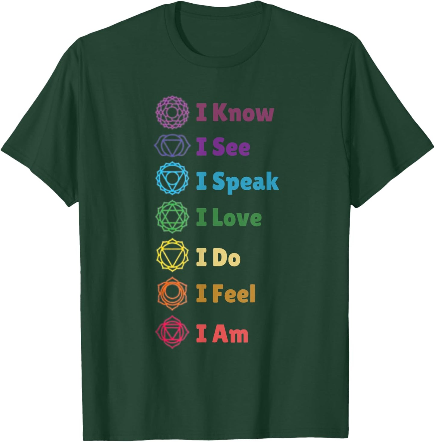 Chakra Alignment, Yoga, Meditation Spiritual T-Shirt - T-Shirt | Forest