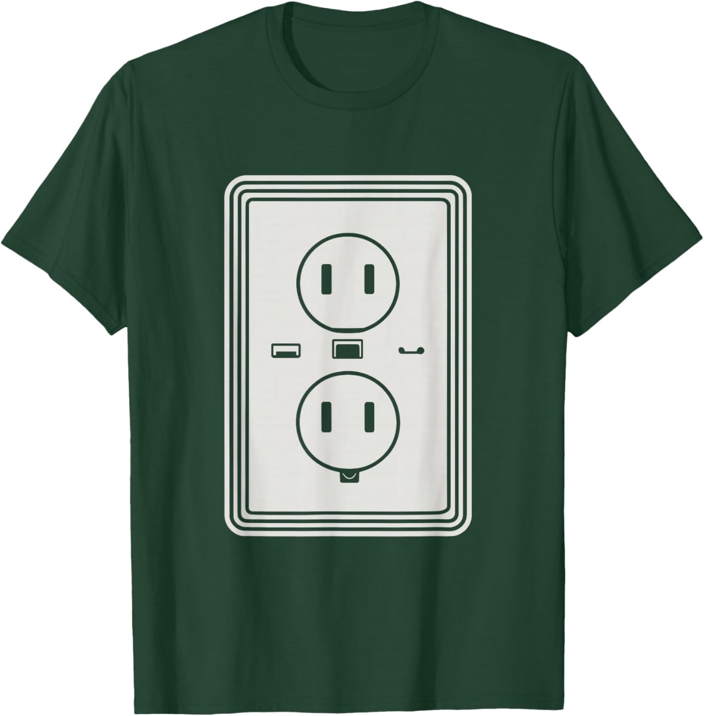 Electrical Outlet Halloween Electricians Engineers Costume T-Shirt - T-Shirt | Forest