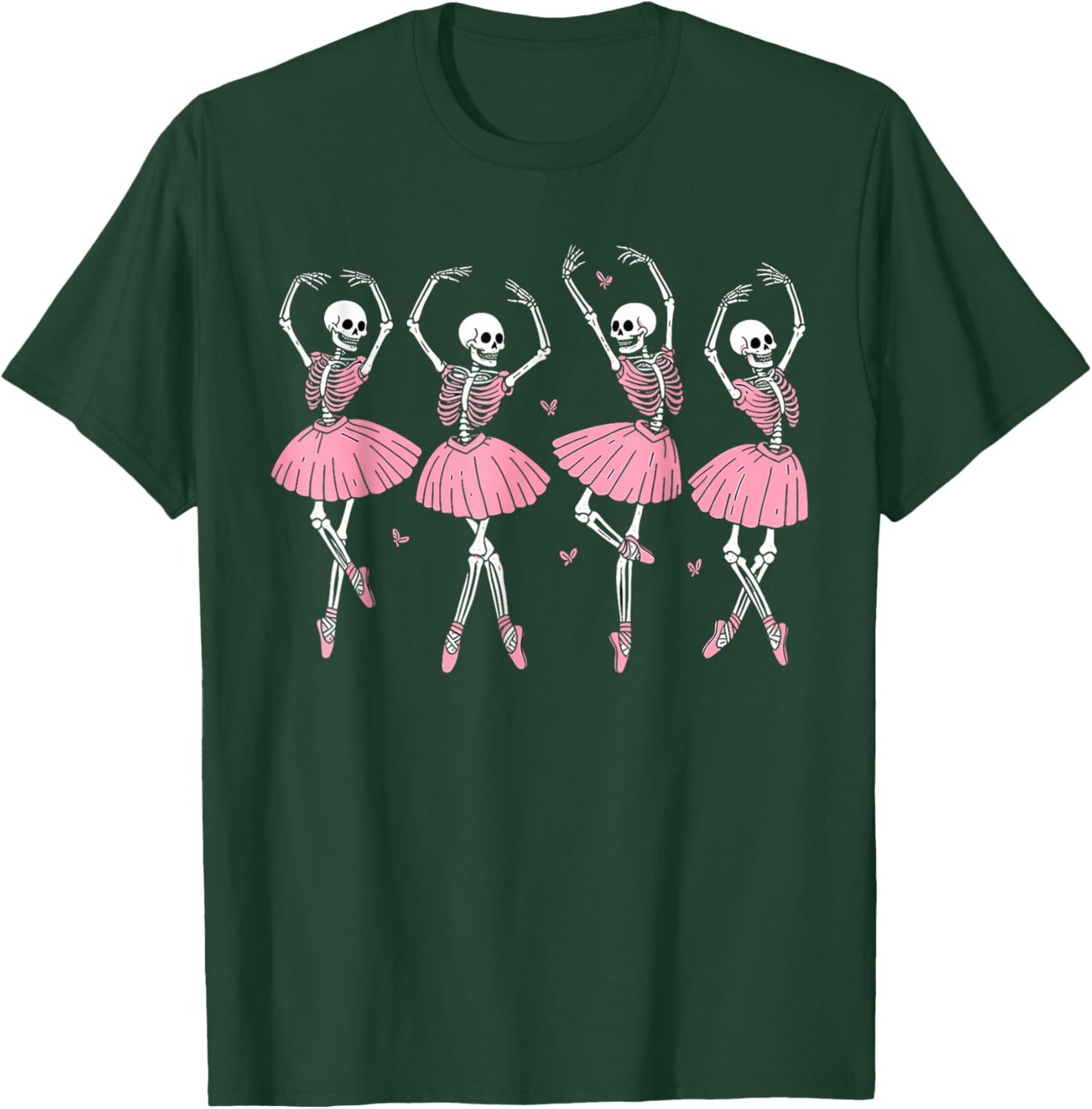 Skeleton Ballerinas Ballet Dance Cute Girl Halloween Costume T-Shirt - T-Shirt | Forest