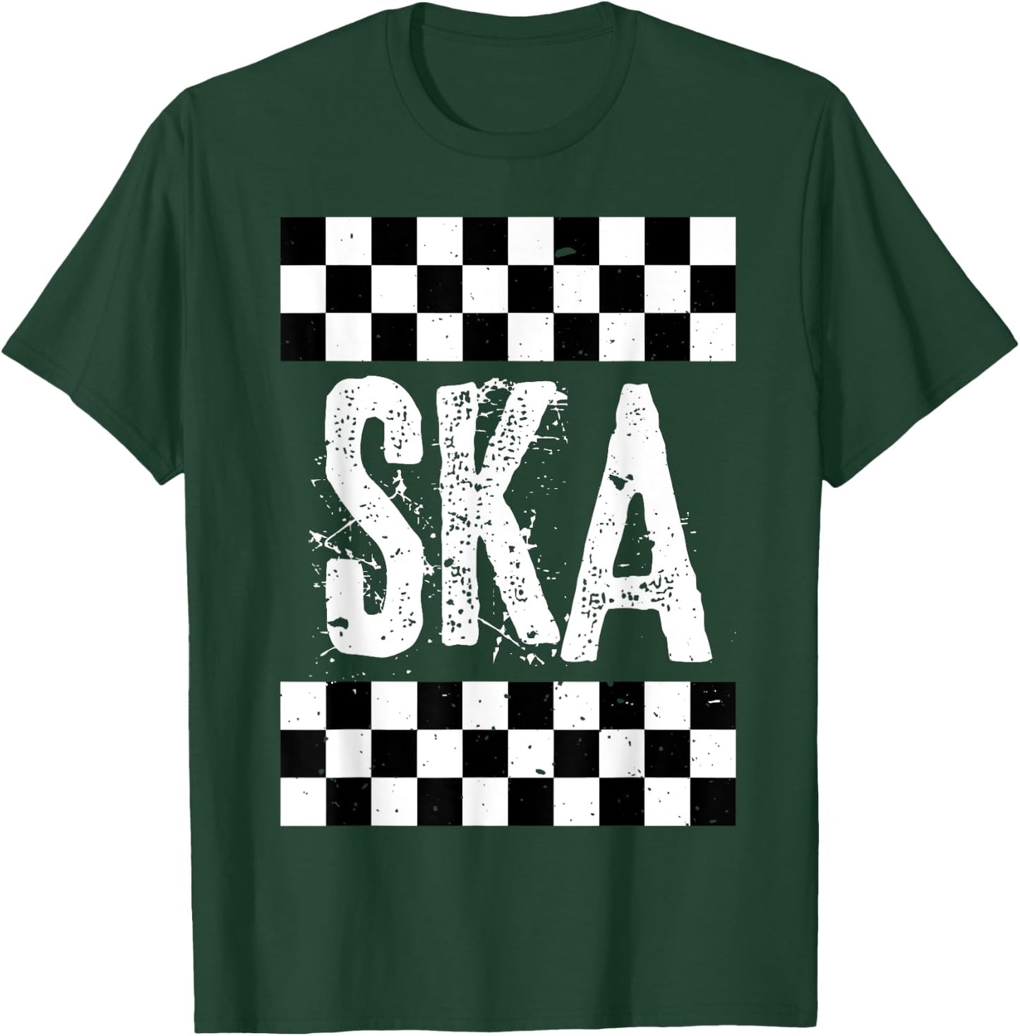 Ska Music T Shirt For Life Reggae Checkerboard Image Shirt T-Shirt - T-Shirt | Forest