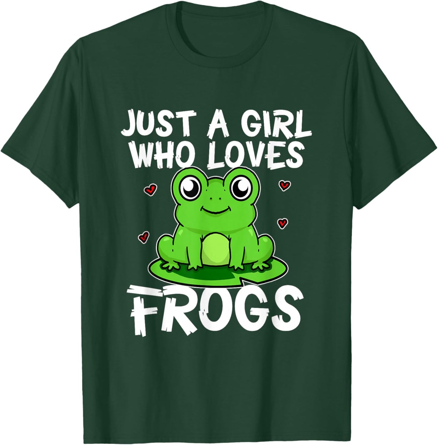 Just A Girl Who Loves Frogs Funny Frog Costume T-Shirt - T-Shirt | Forest
