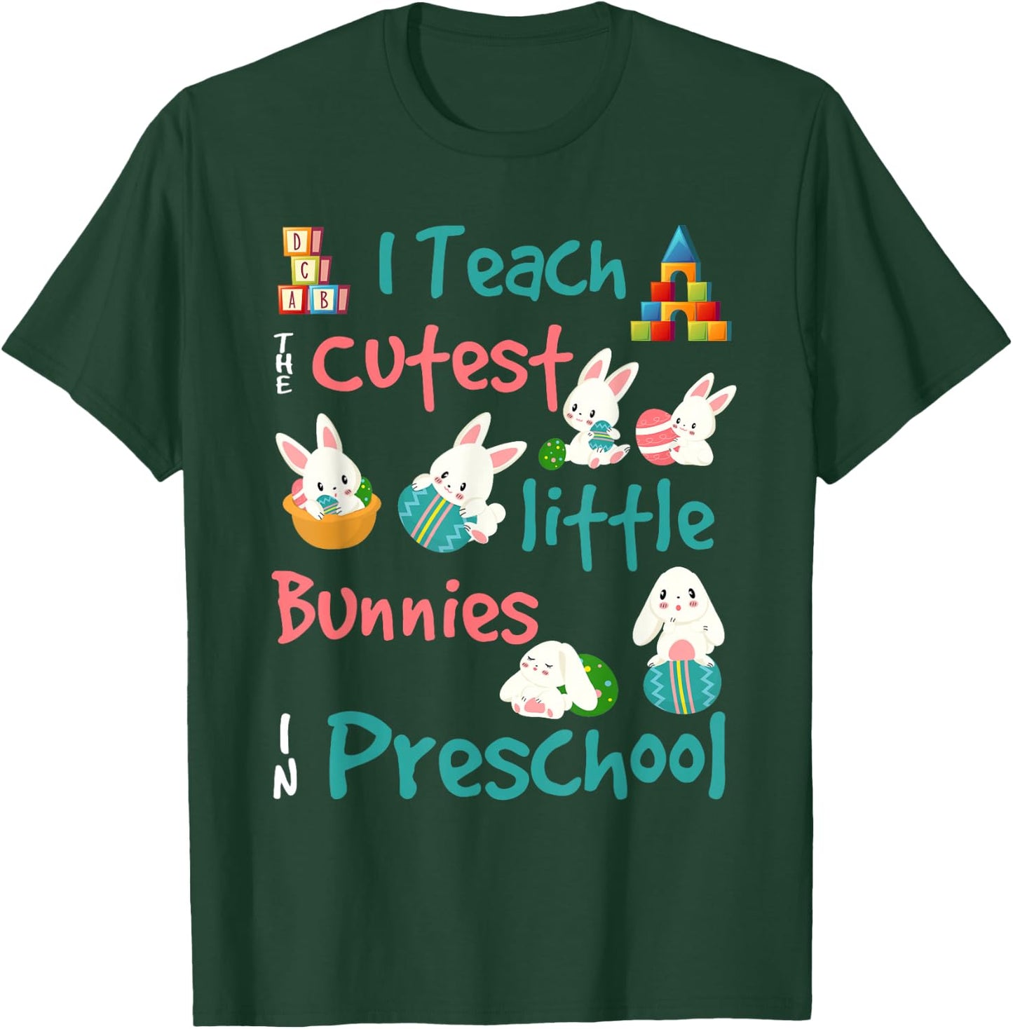 Easter Preschool Teacher Shirt Gift Easter Shirts T-Shirt - T-Shirt | Forest