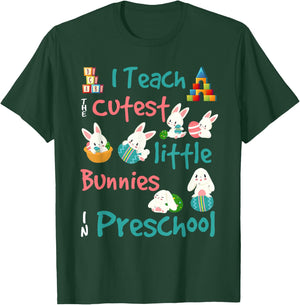 Easter Preschool Teacher Shirt Gift Easter Shirts T-Shirt - T-Shirt | Forest
