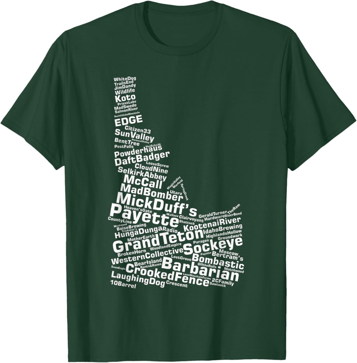 Idaho Breweries T-Shirt - T-Shirt | Forest