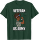 Female Melanin Veteran of the US Army Soldier Veterans Day T-Shirt - T-Shirt | Forest
