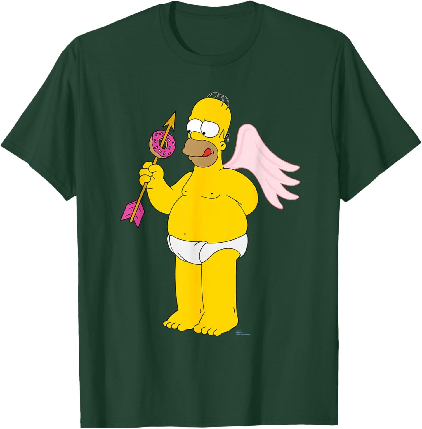 The Simpsons Homer Simpson Cupid Donut Arrow Valentine’s Day T-Shirt - T-Shirt | Forest