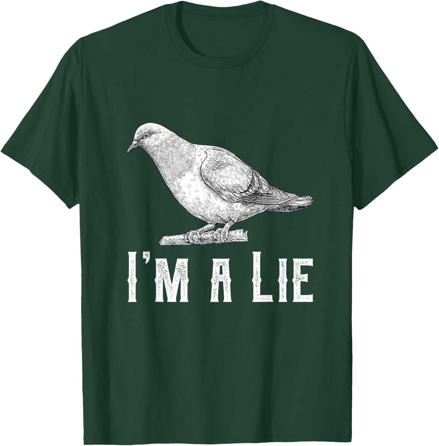 Vintage I Am A Lie Bird Aren't Real Spies Awesome Cute Gift T-Shirt - T-Shirt | Forest
