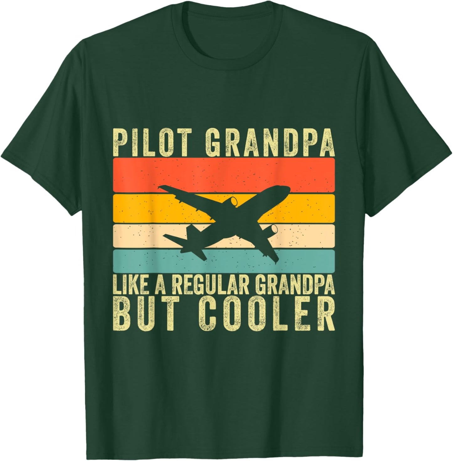 Pilot Grandpa Design Father Day T-Shirt - T-Shirt | Forest