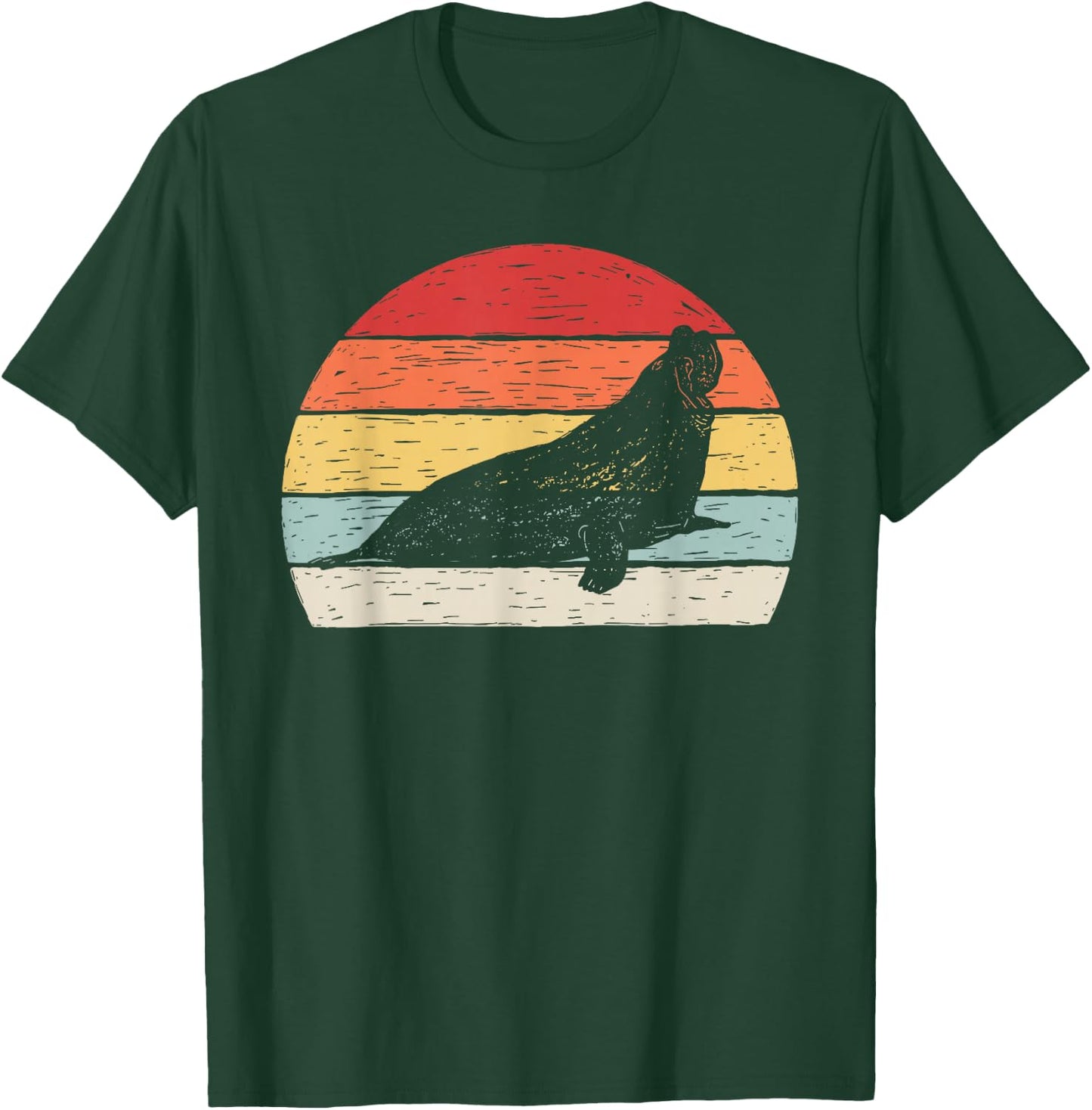 Vintage Retro Elephant Seal T-Shirt - T-Shirt | Forest